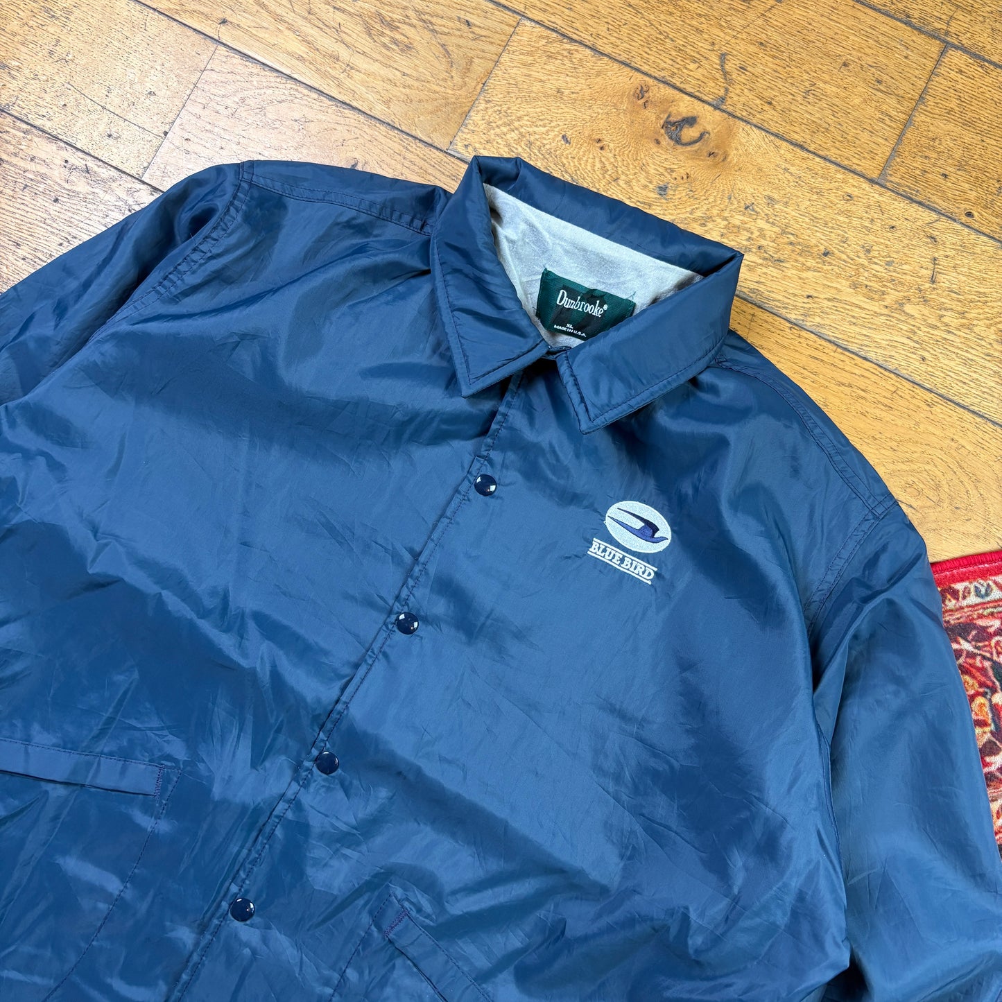 Vintage Navy Nylon Coach Harrington Jacket -XL