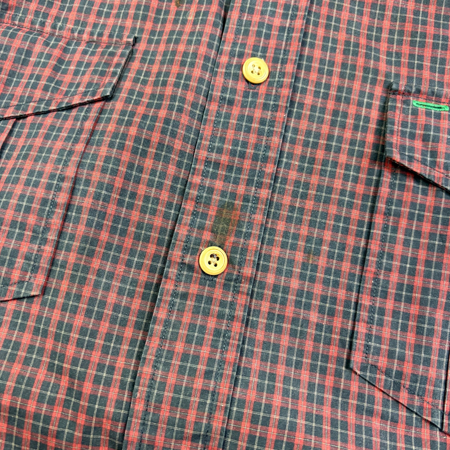 Vintage Tommy Hilfiger Burgundy Check Embroidered Shirt - XL