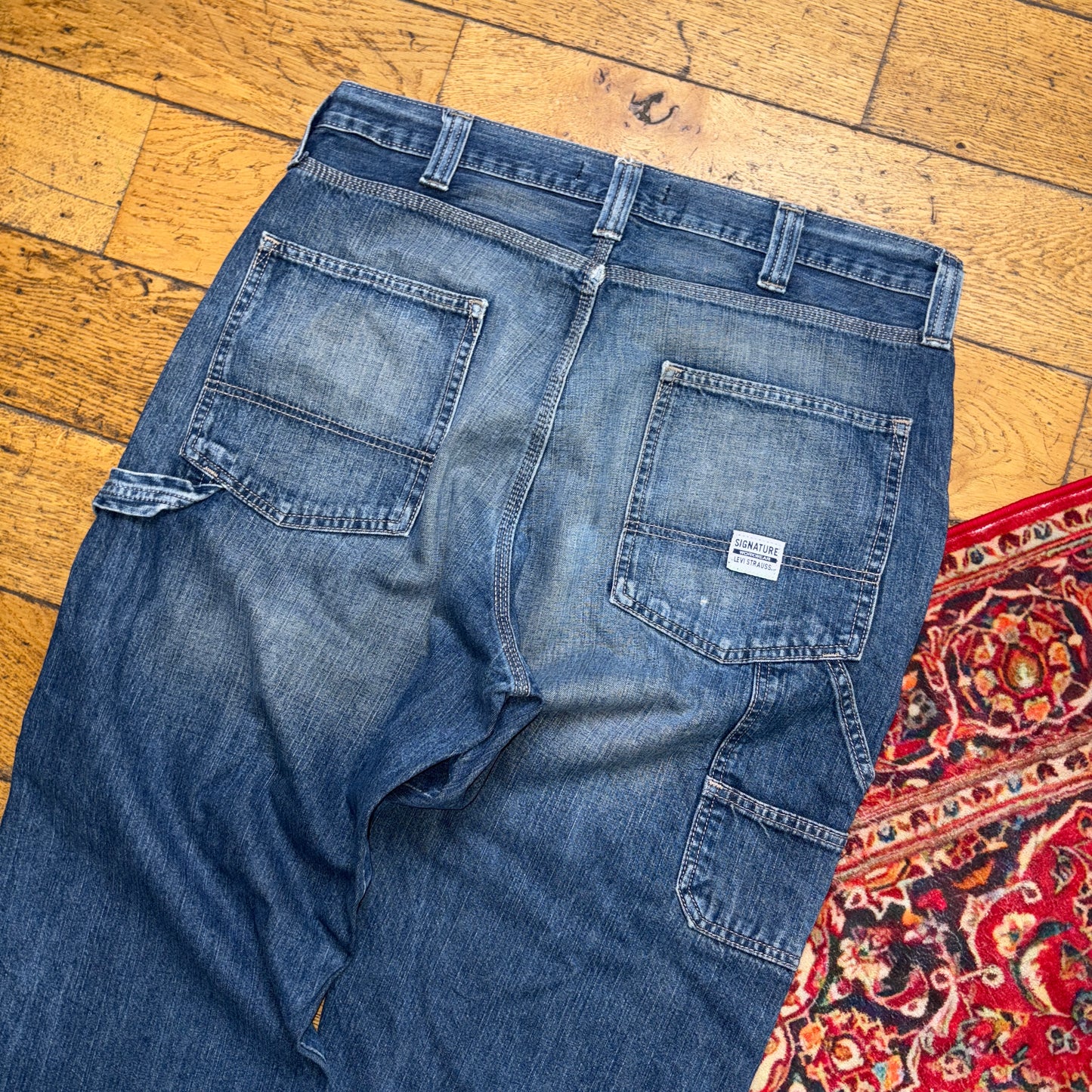 Vintage Levi's Blue Carpenter Workwear Baggy Jeans - 36R