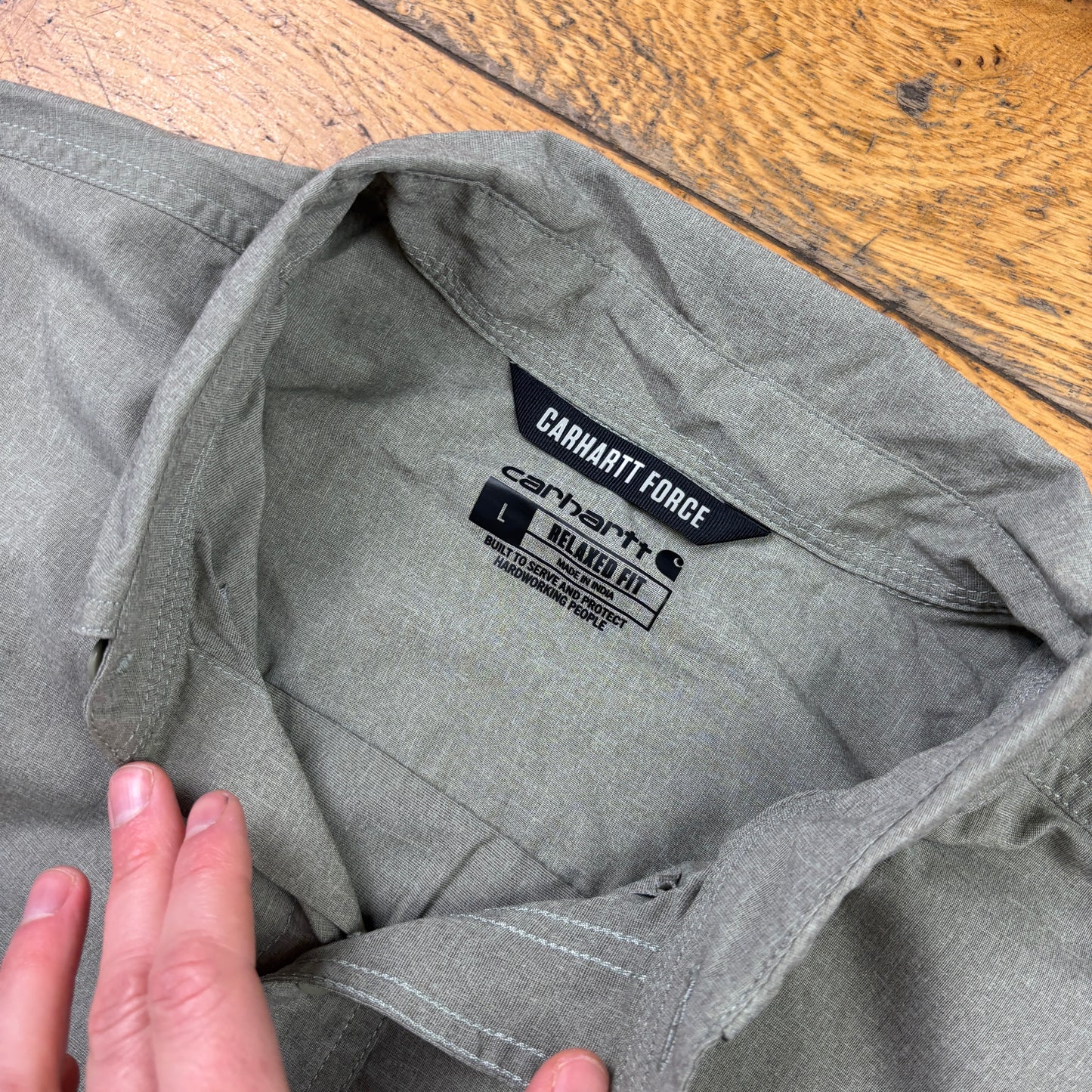 Vintage Carhartt Green Workwear Shirt - L