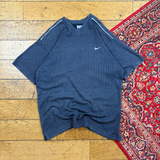 Vintage Nike Embroidered Grey T-Shirt - L