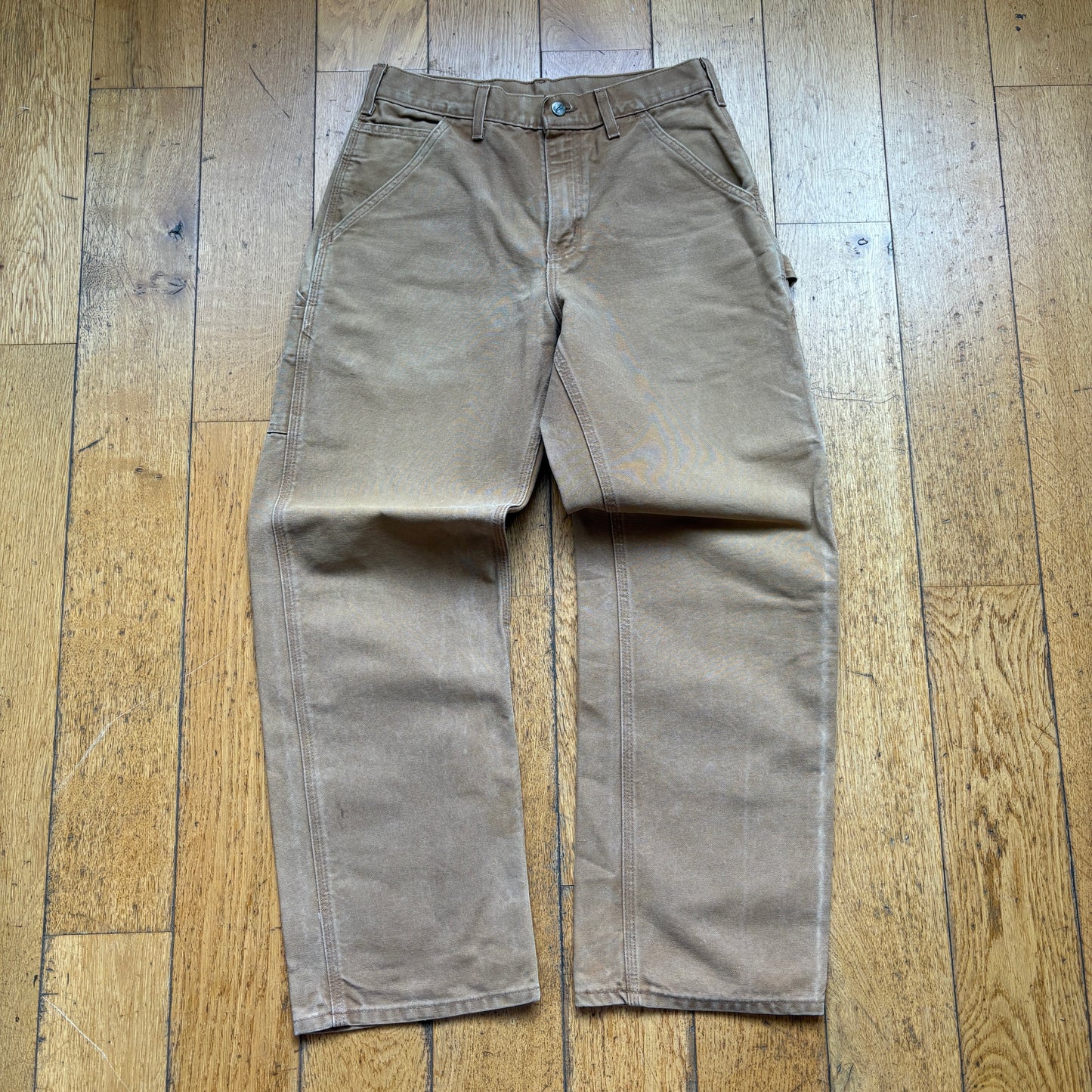 Vintage Carhartt Workwear Carpenter Brown Baggy Trousers - 29