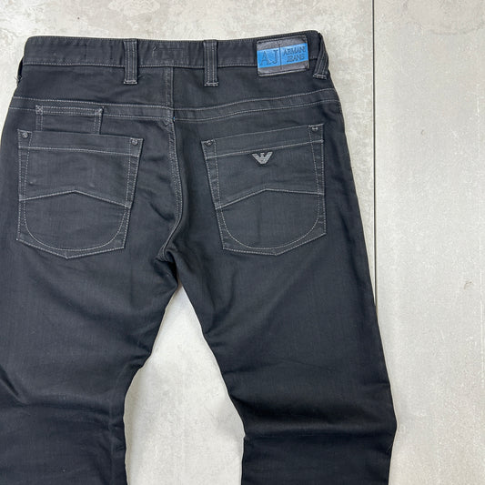 Vintage Armani Black Straight Jeans - 33