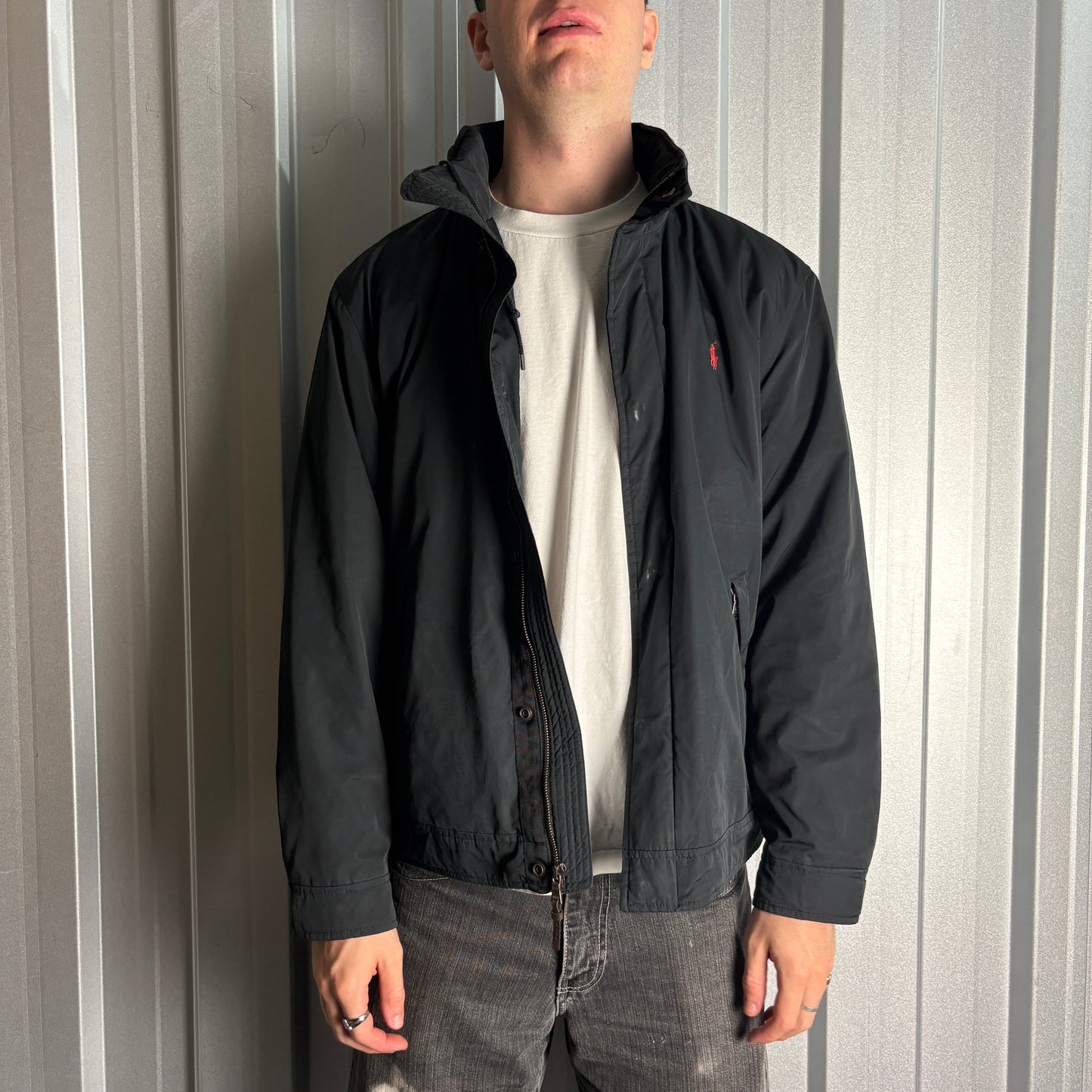 Vintage Ralph Lauren Black Fleece Lined Jacket - L