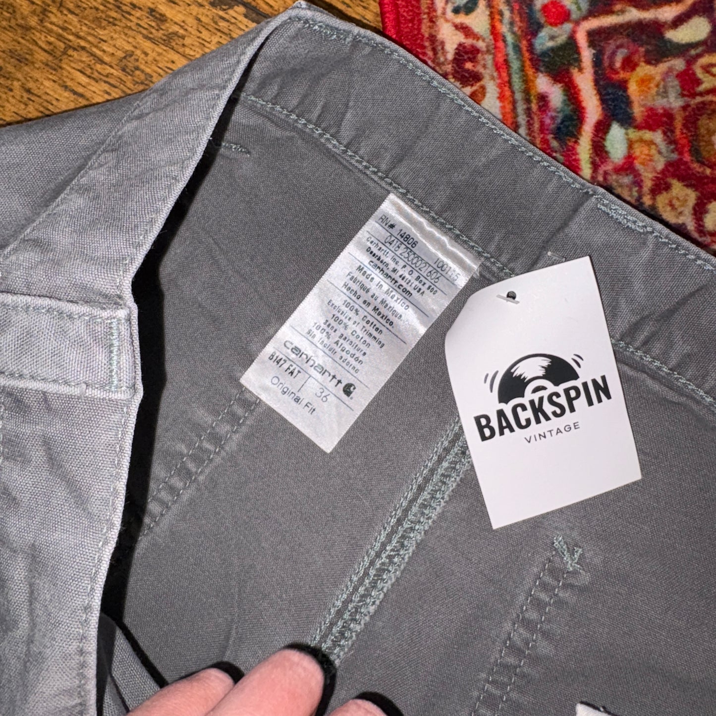 Vintage Carhartt Grey Workwear Baggy Carpenter Shorts - 36