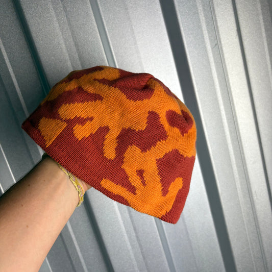 Gramicci Orange Pattern Gorpcore Hiking Beanie