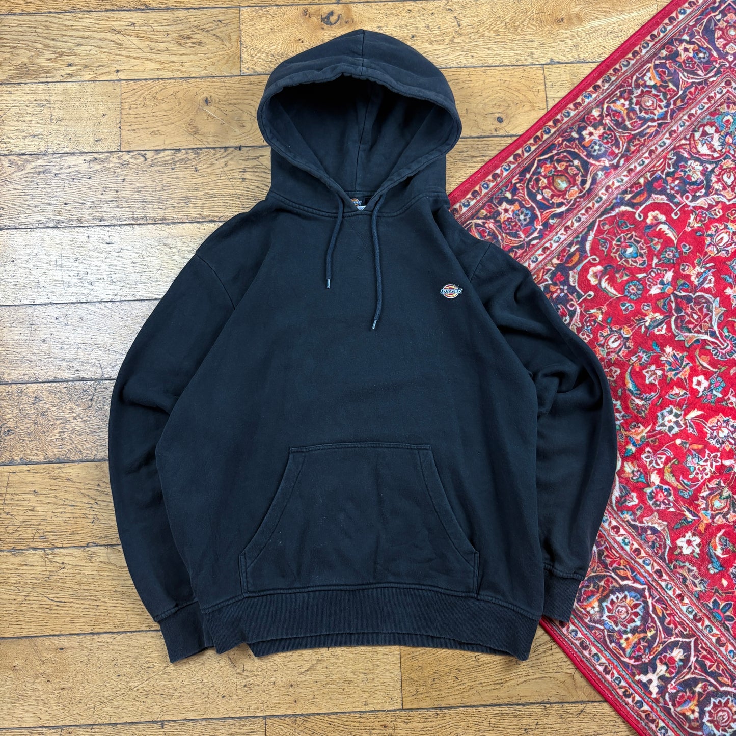 Vintage Dickies Black Embroidered Hoodie Sweatshirt - XL