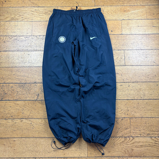 Vintage Nike Inter Milan Black Baggy Tracksuit Bottoms - M