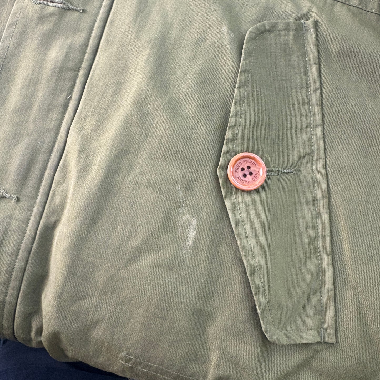 Vintage Fred Perry Green Parka Jacket Coat - L