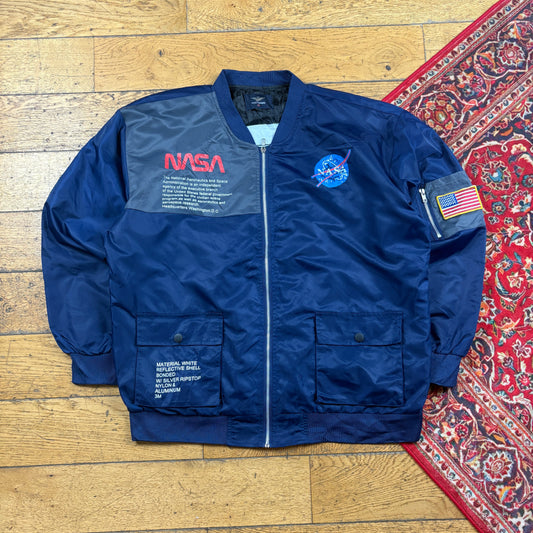 Vintage NASA Navy MA-1 Bomber Jacket - XL