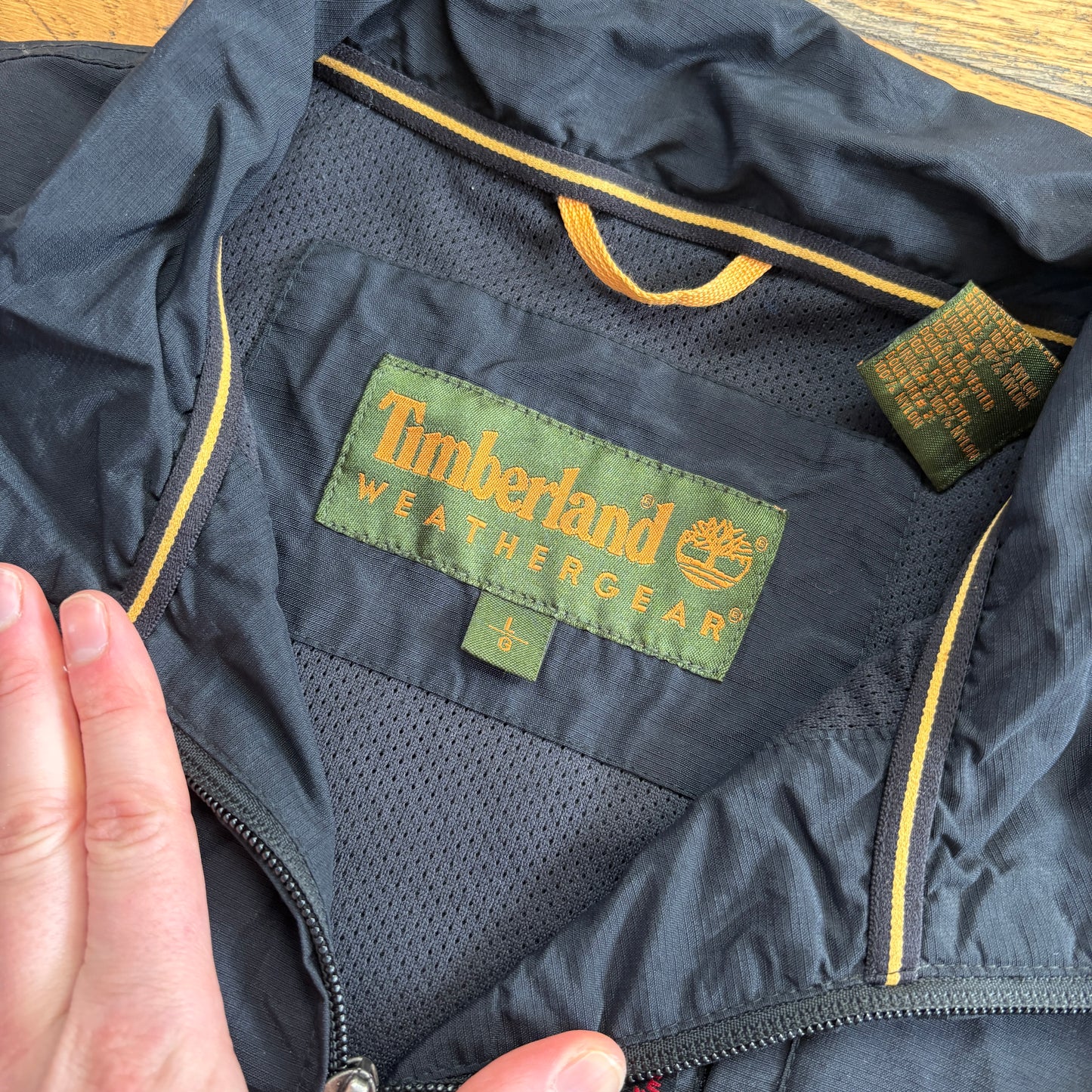 Vintage Timberland Black Weathergear Lightweight Jacket - L