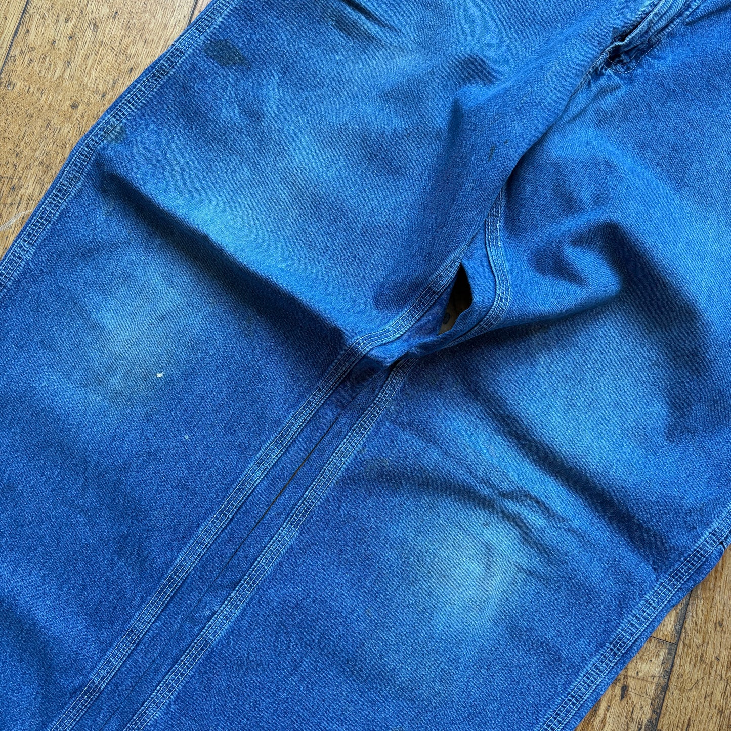 Vintage Carhartt Workwear Carpenter Blue Baggy Trousers - 34