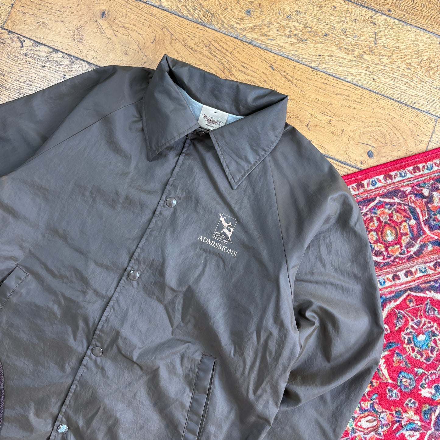 Vintage Brown Nylon Coach Harrington Jacket - M