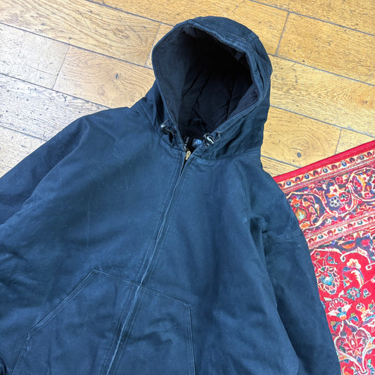 Vintage Black Workwear Carhartt Active Style Hoodie Jacket - 4XL