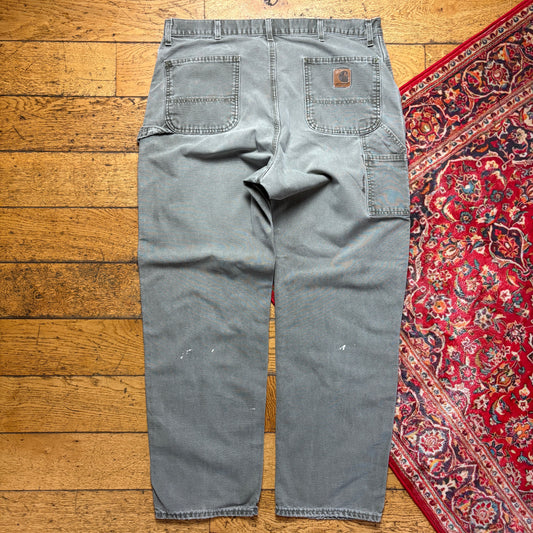 Vintage Carhartt Grey Workwear Carpenter Baggy Trousers - 40L