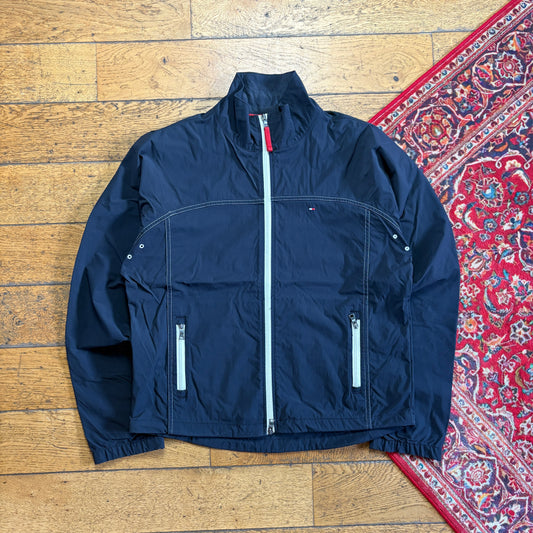 Vintage Tommy Hilfiger Black Contrast Stitch Lightweight Jacket - L