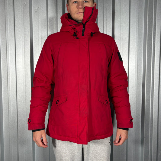 Ecko Unltd Red Y2K Down Parka Hooded Jacket - L