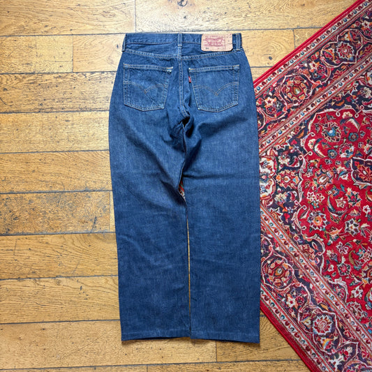 Vintage Levis 501 Straight Navy Denim Jeans - 29S
