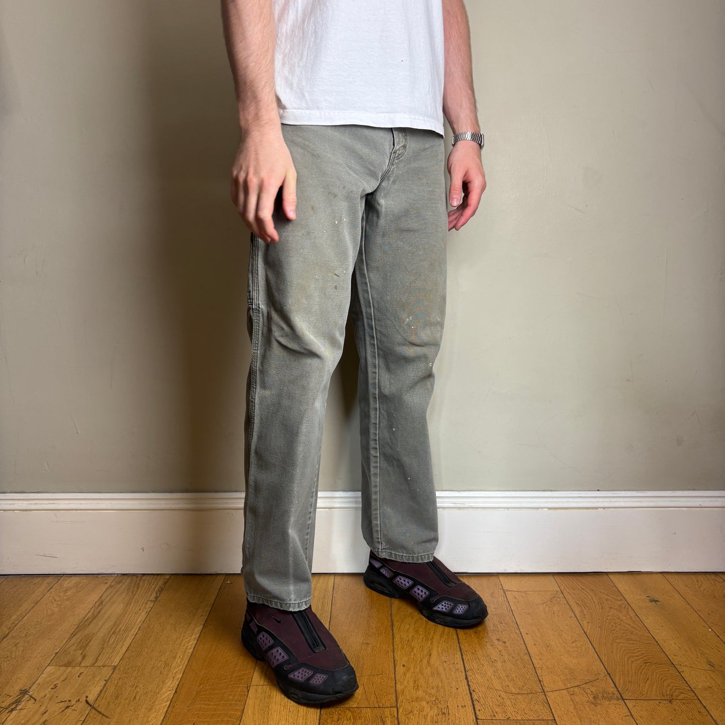 Vintage Dickies Green Workwear Carpenter Baggy Trousers - 33R