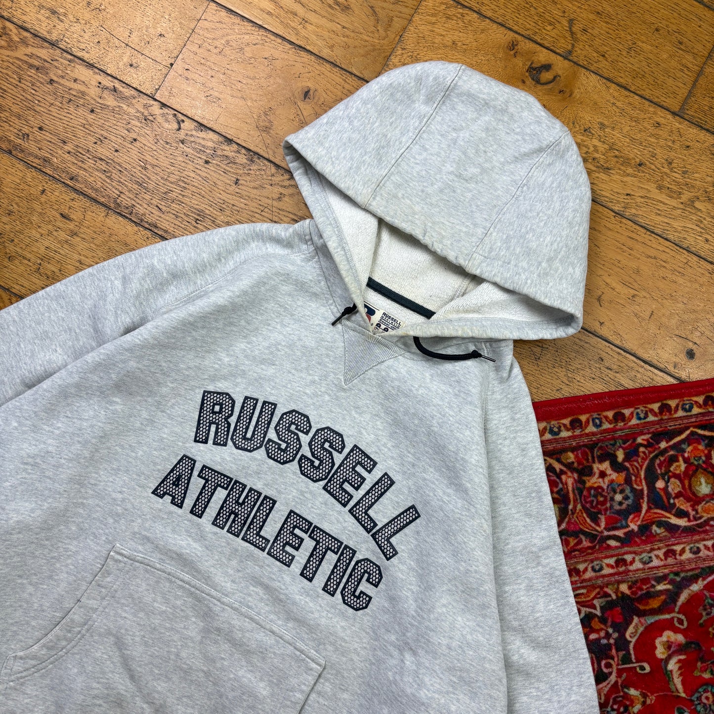 Vintage Grey Russell Athletic Grey Hoodie Sweatshirt - XL