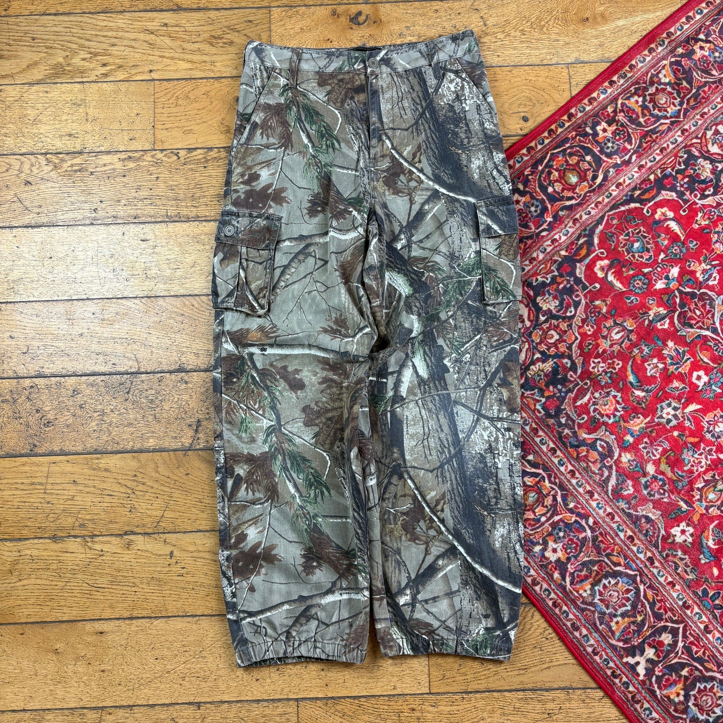 Vintage Real Tree Camo Green Hunting Workwear Trousers - 32