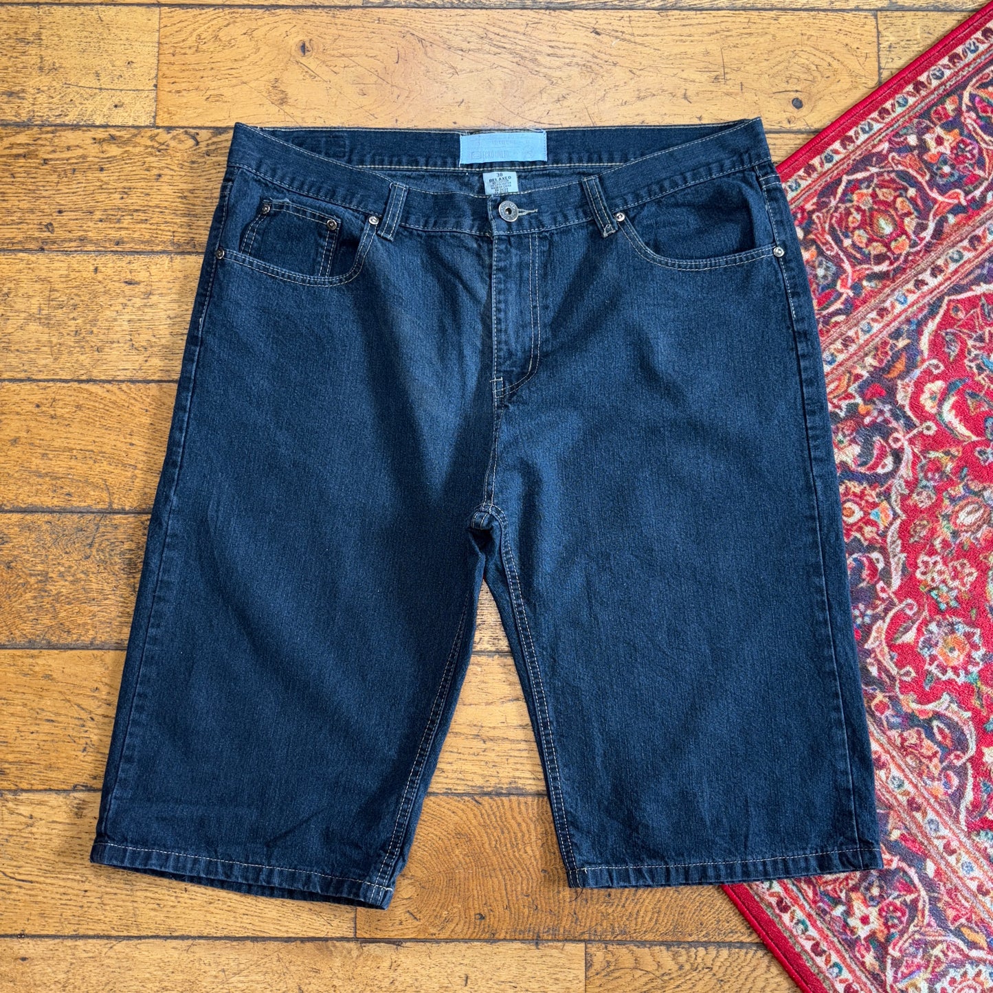 Vintage Ecko Unltd Blue Embroidered Y2K Hip Hop Jeans Shorts Jorts - 40