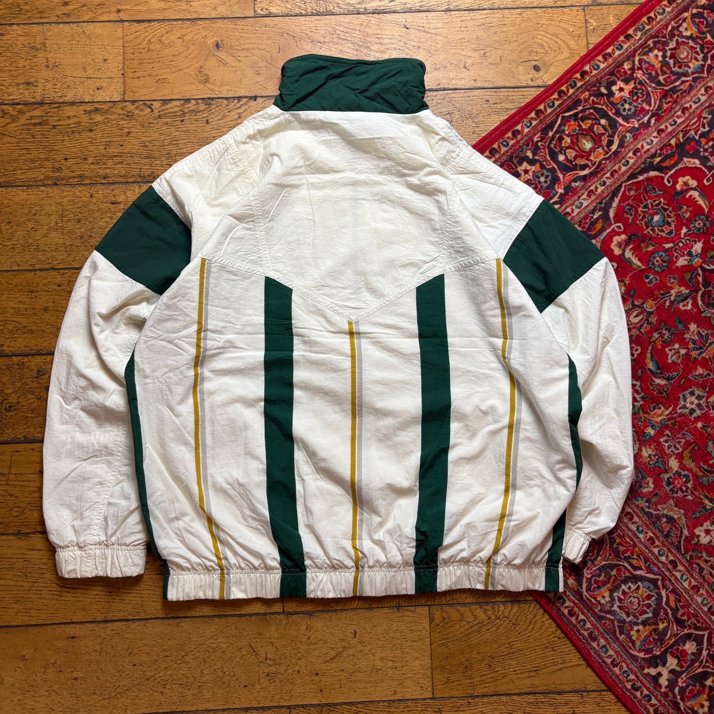 Vintage Reebok Cream Tracksuit Track Shell Windbreaker Jacket - L