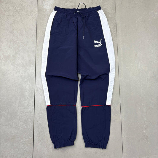 Vintage Puma Navy Baggy Tracksuit Sweatpants Track Pants Bottoms - S