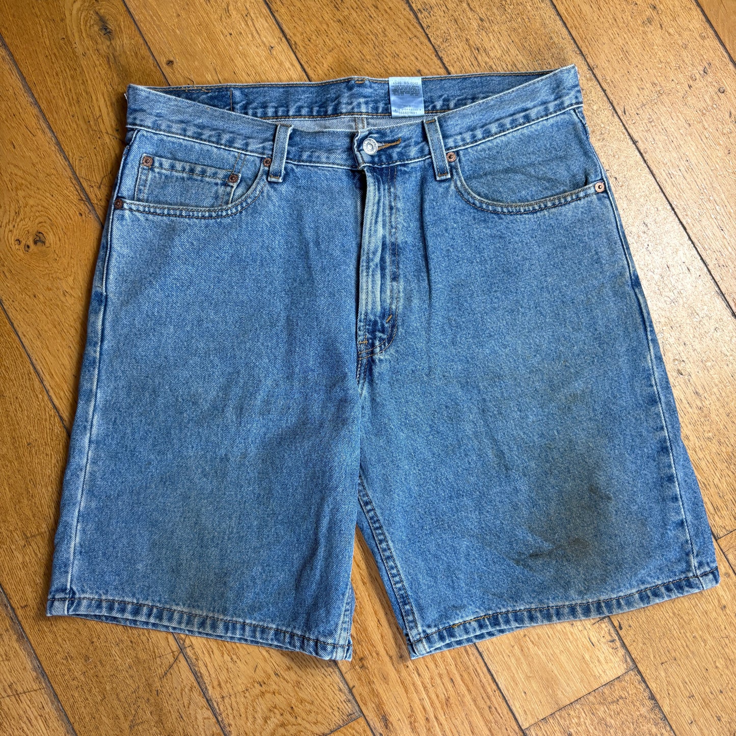 Vintage Levis 550 Baggy Blue Denim Shorts - 34