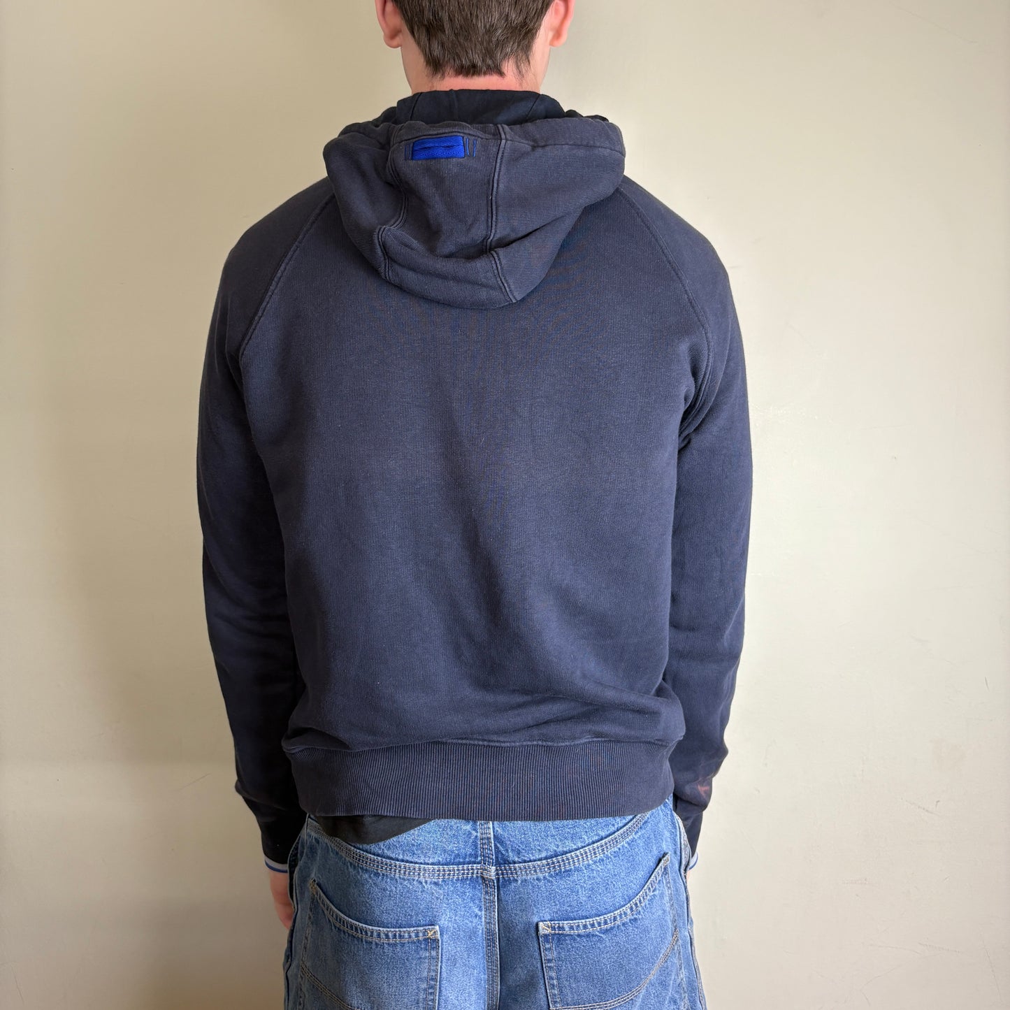 Vintage Blauer Navy Embroidered Hoodie Sweatshirt - M