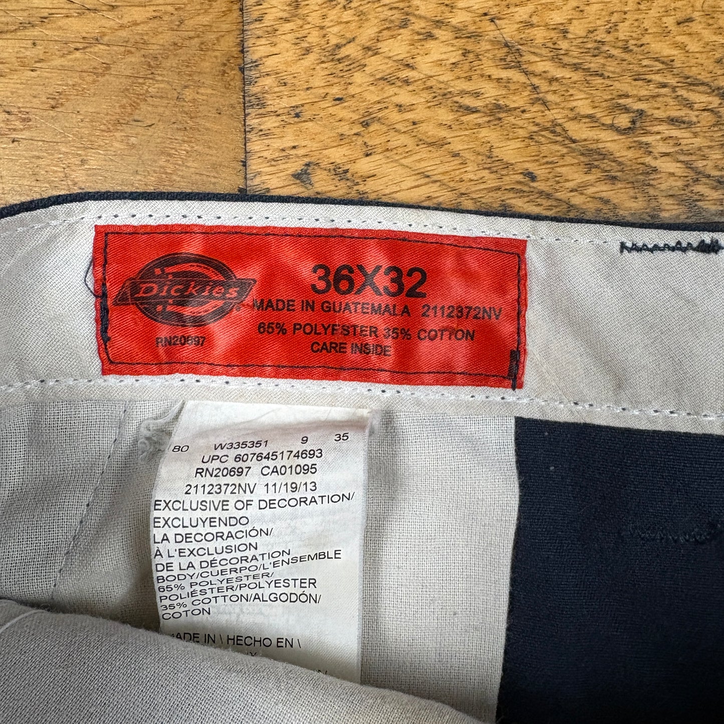 Vintage Dickies Navy Baggy 874 Skate Chino Trousers - 34