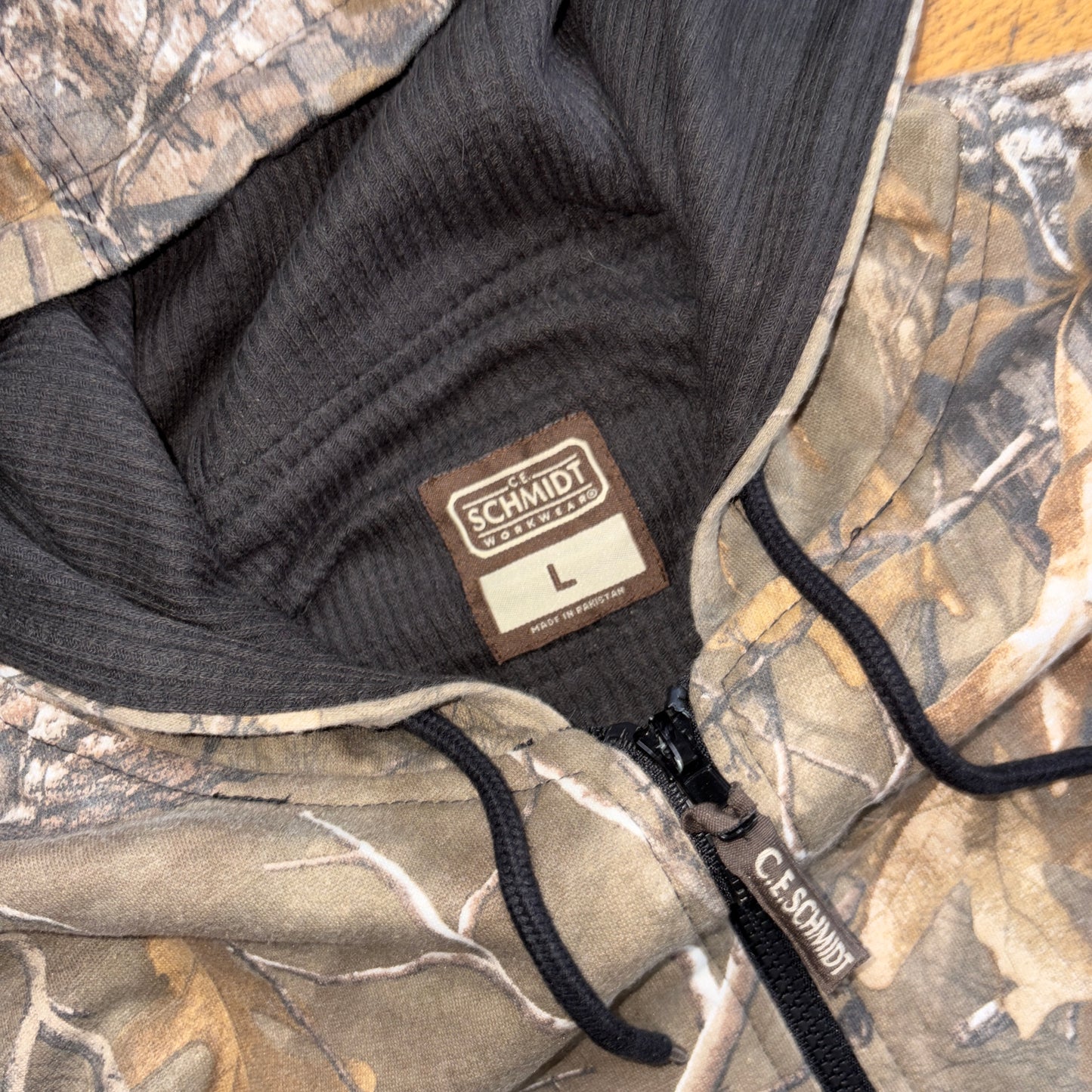 Vintage Realtree Camo Green Zip Hoodie Sweatshirt - L