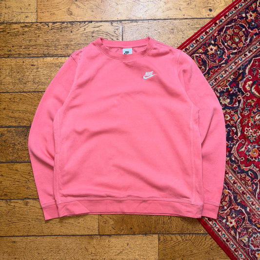 Vintage Nike Womens Pink Womens Embroidered Sweatshirt - Size 10