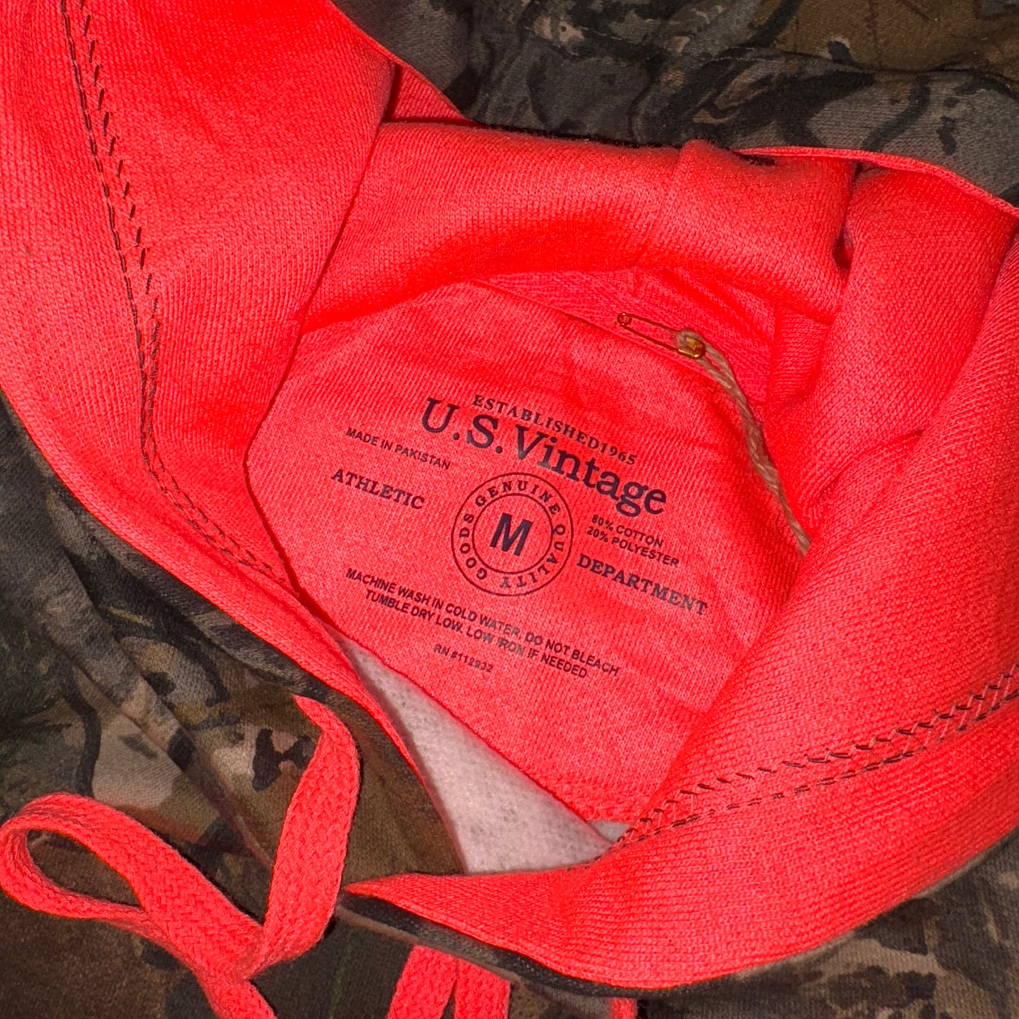 Vintage Realtree Camo Green Hoodie Sweatshirt - M