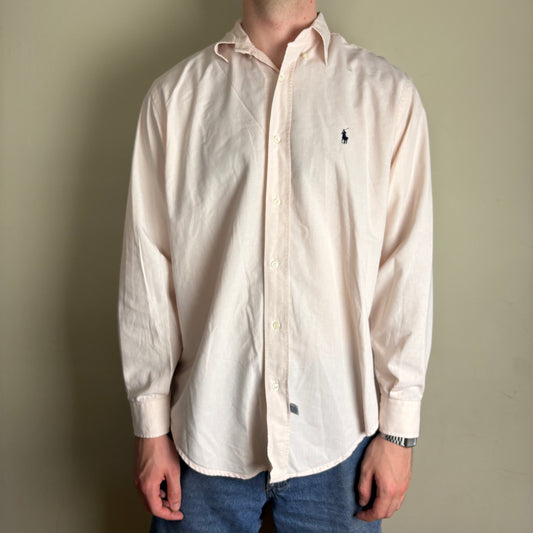 Vintage Ralph Lauren Light Pink Embroidered Shirt - XL
