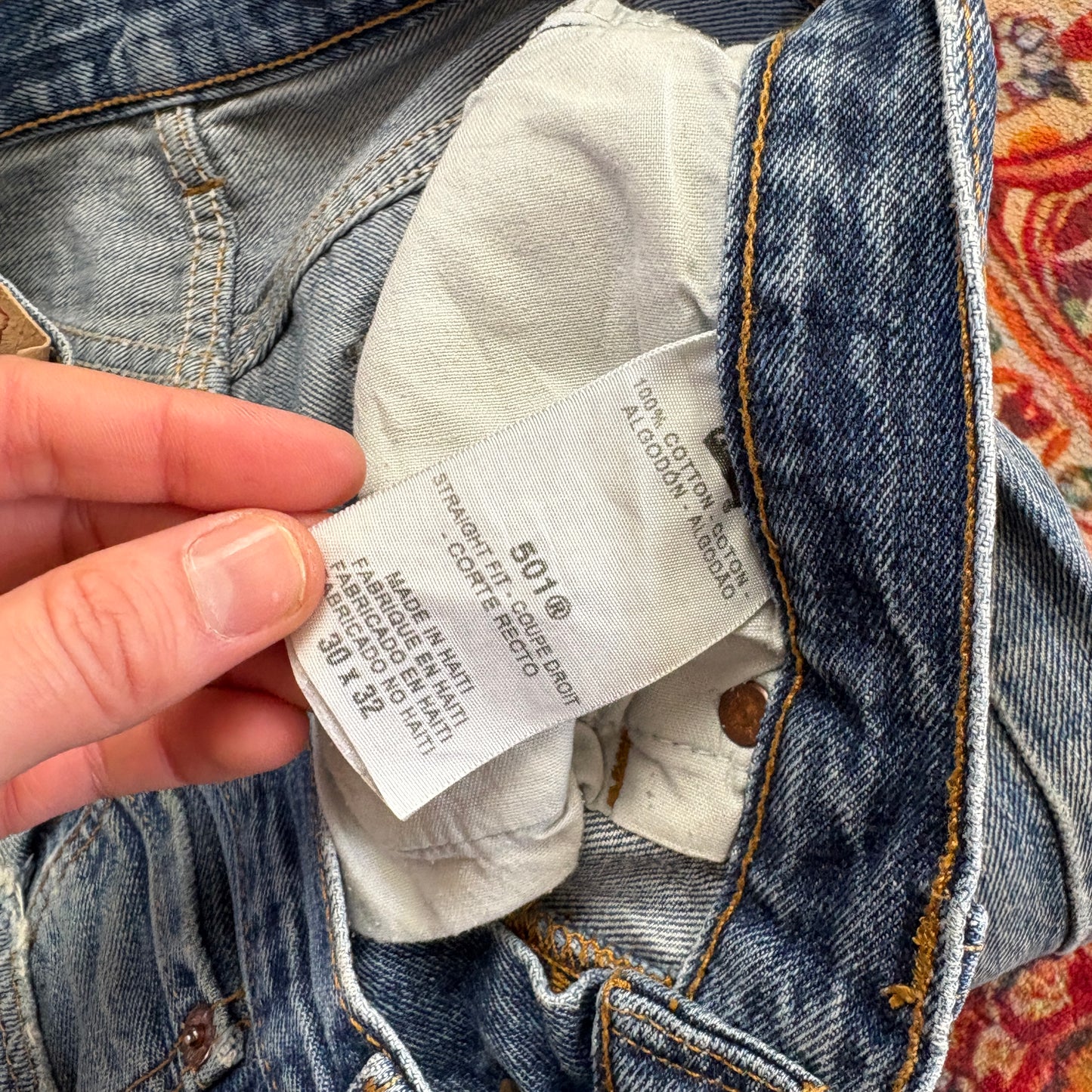 Vintage Levis 501 Straight Blue Denim Jeans - 30R