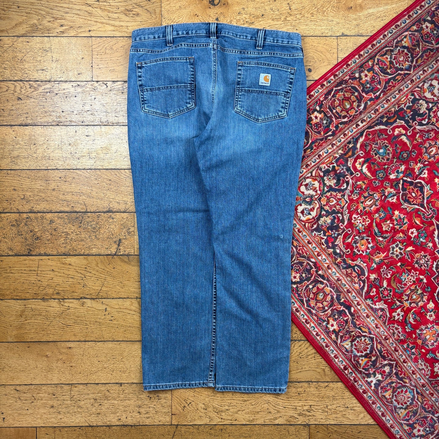 Vintage Carhartt Workwear Blue Carpenter Straight Jeans - 38