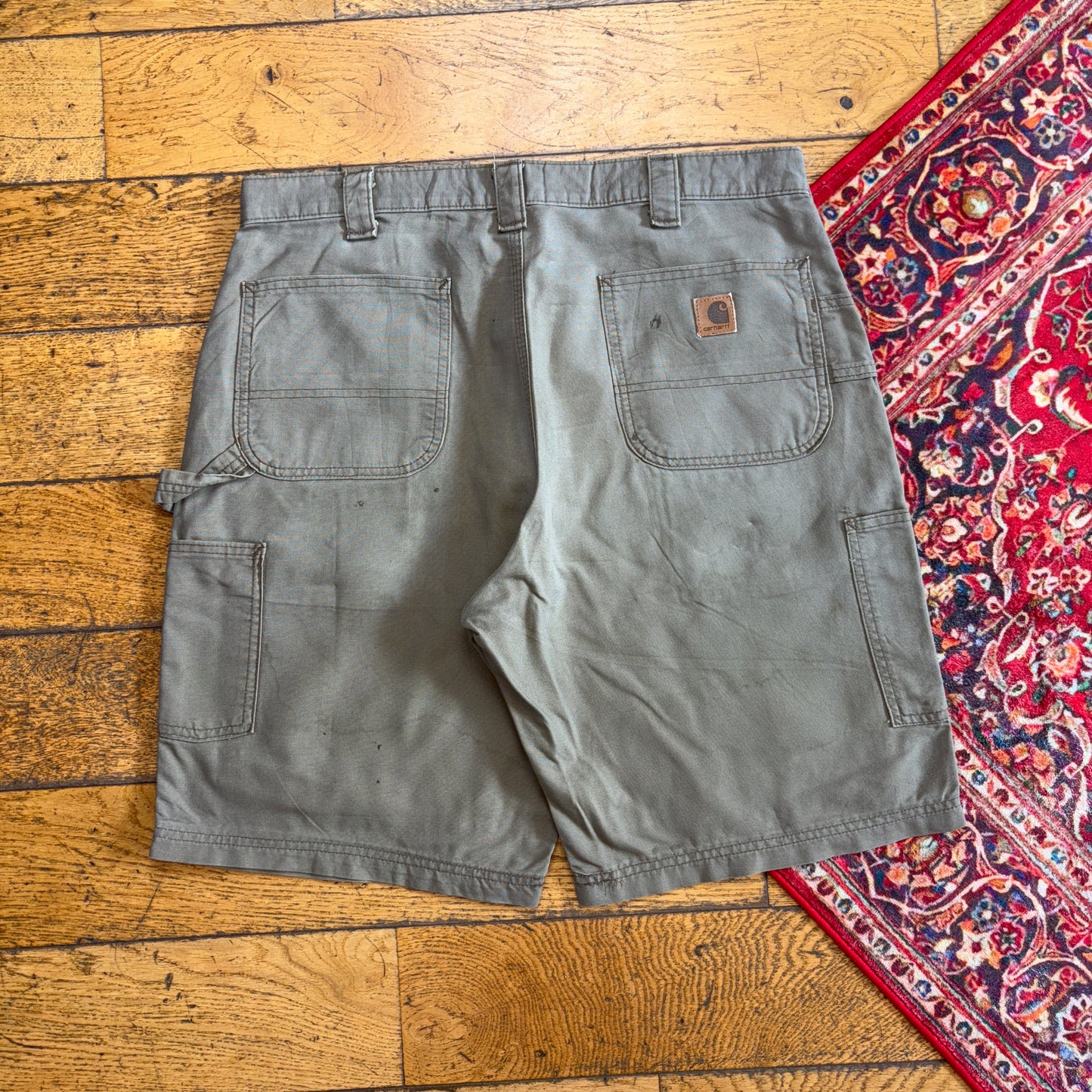 Vintage Carhartt Brown Workwear Baggy Carpenter Shorts - 36
