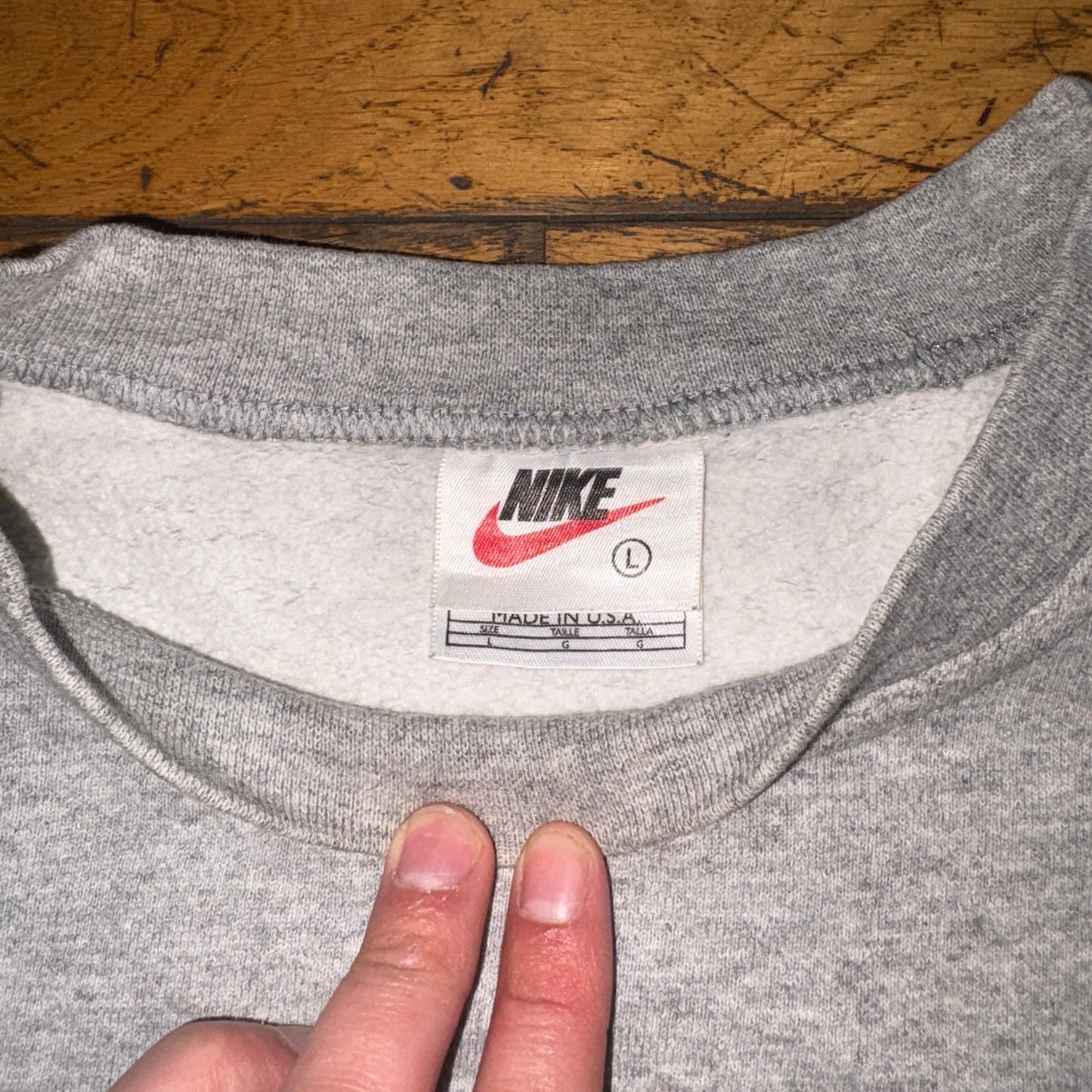 Vintage 90s Nike NFL Carolina Tar Heels Centre Swoosh Grey Sweatshirt -