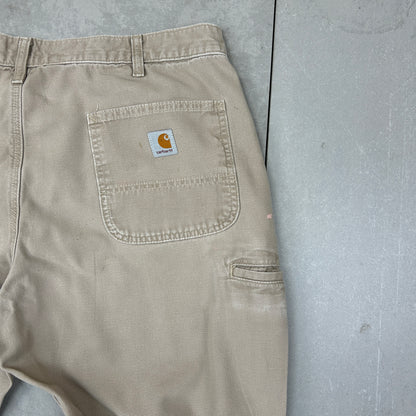 Vintage Carhartt Brown Workwear Carpenter Baggy Trousers - 38