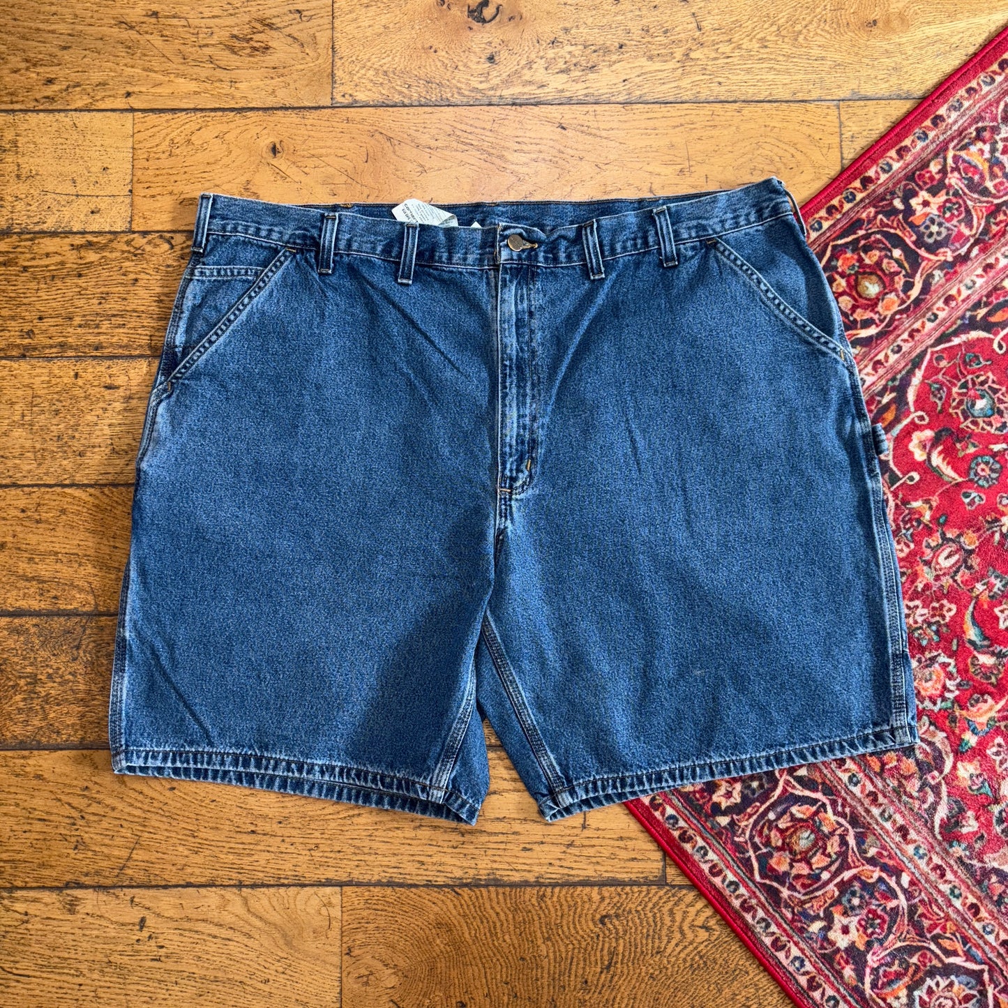 Vintage Carhartt Workwear Baggy Carpenter Blue Shorts - 46