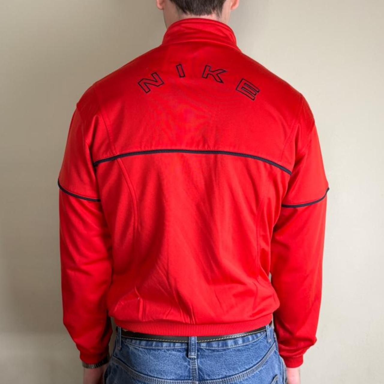 Vintage Nike 90s Swoosh Red Track Jacket - S