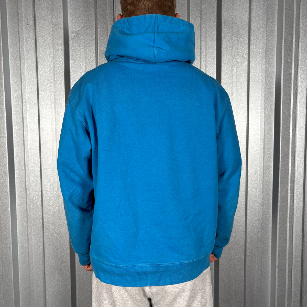 Supreme Mini Box Logo Blue Hoodie Sweatshirt - M