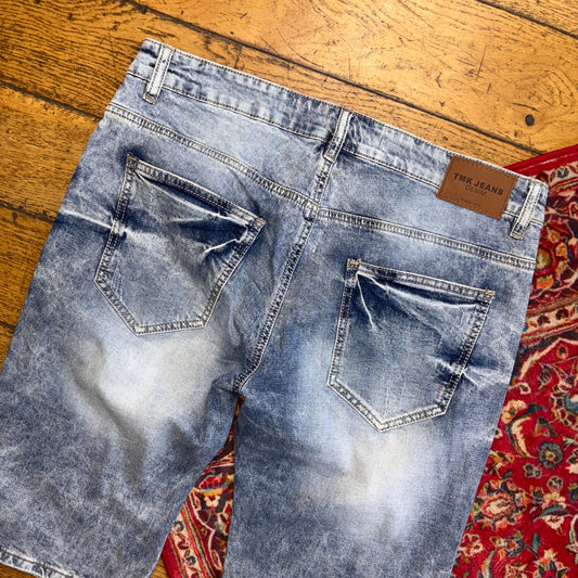 Vintage Blue Denim Shorts - 38