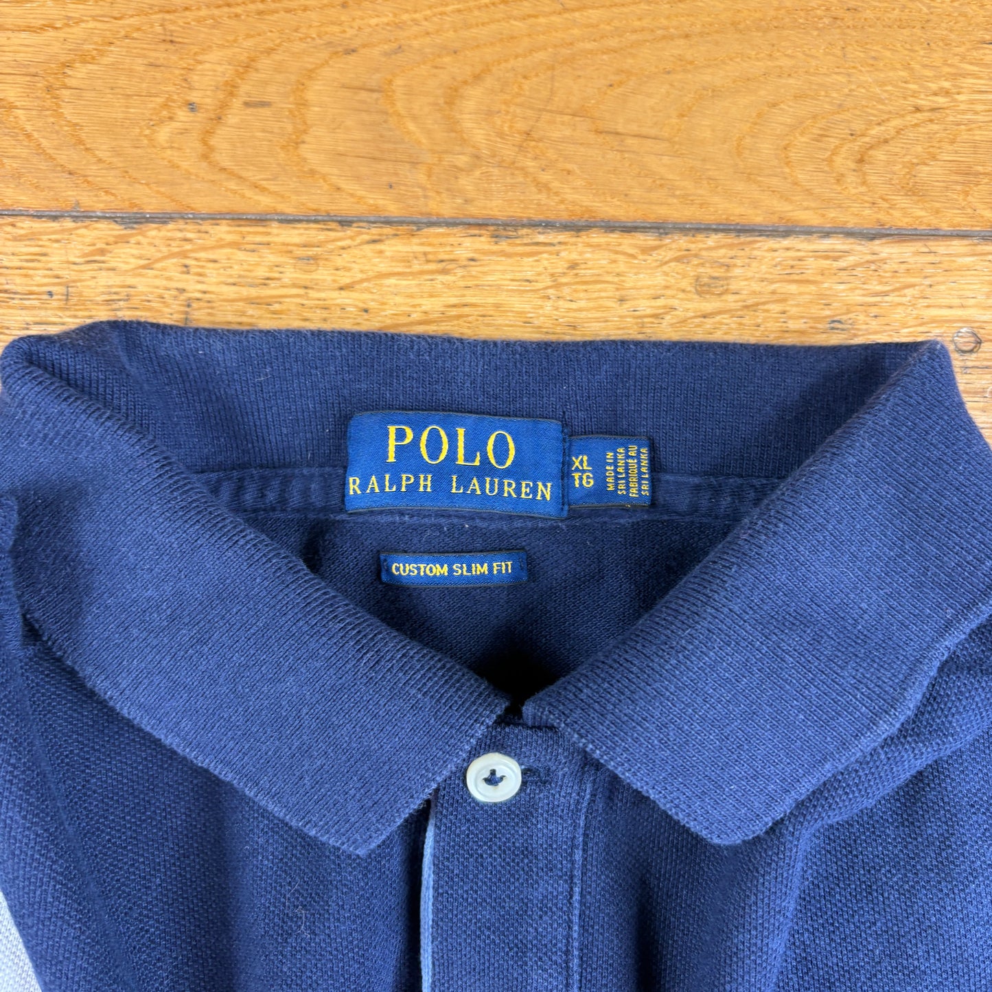 Ralph Lauren Navy Embroidered Big Pony Polo Shirt - XL