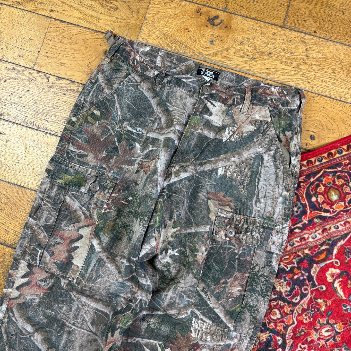 Vintage Real Tree Camo Green Hunting Workwear Trousers - 34