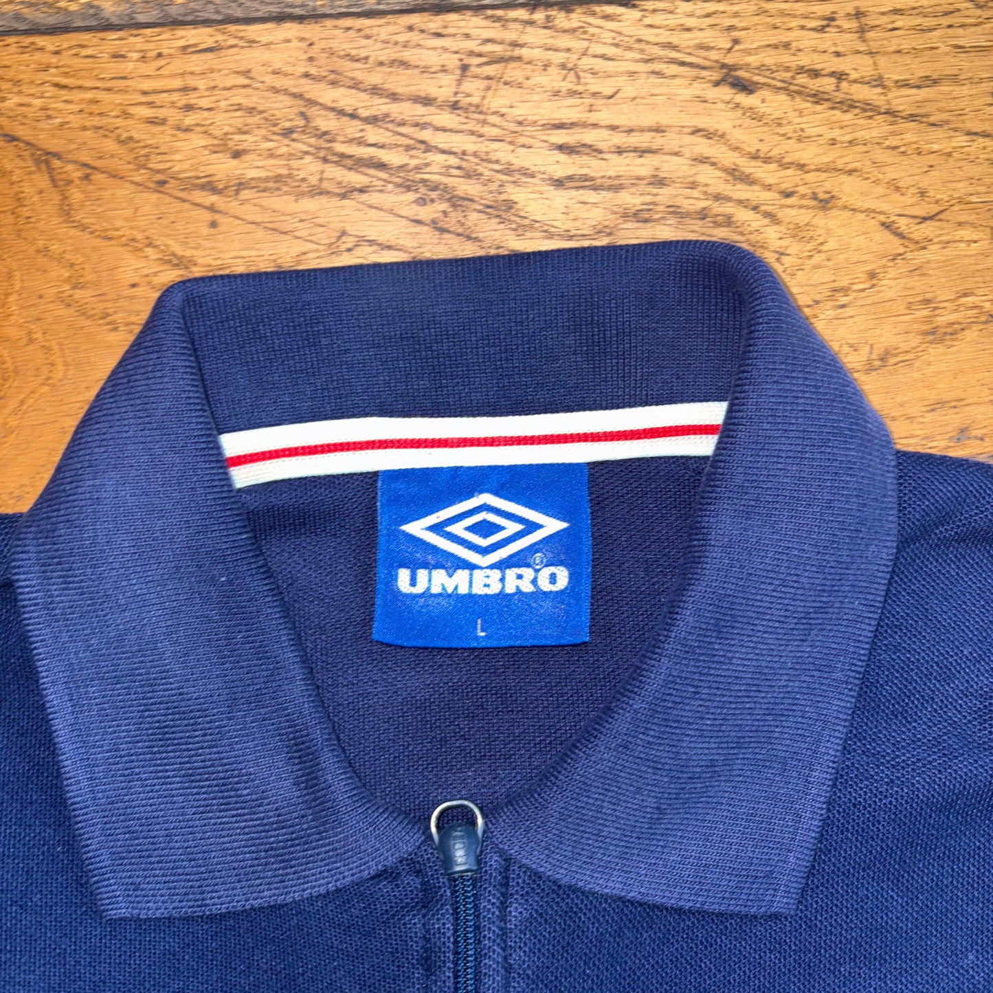 Vintage Umbro Navy Embroidered Polo Shirt - L