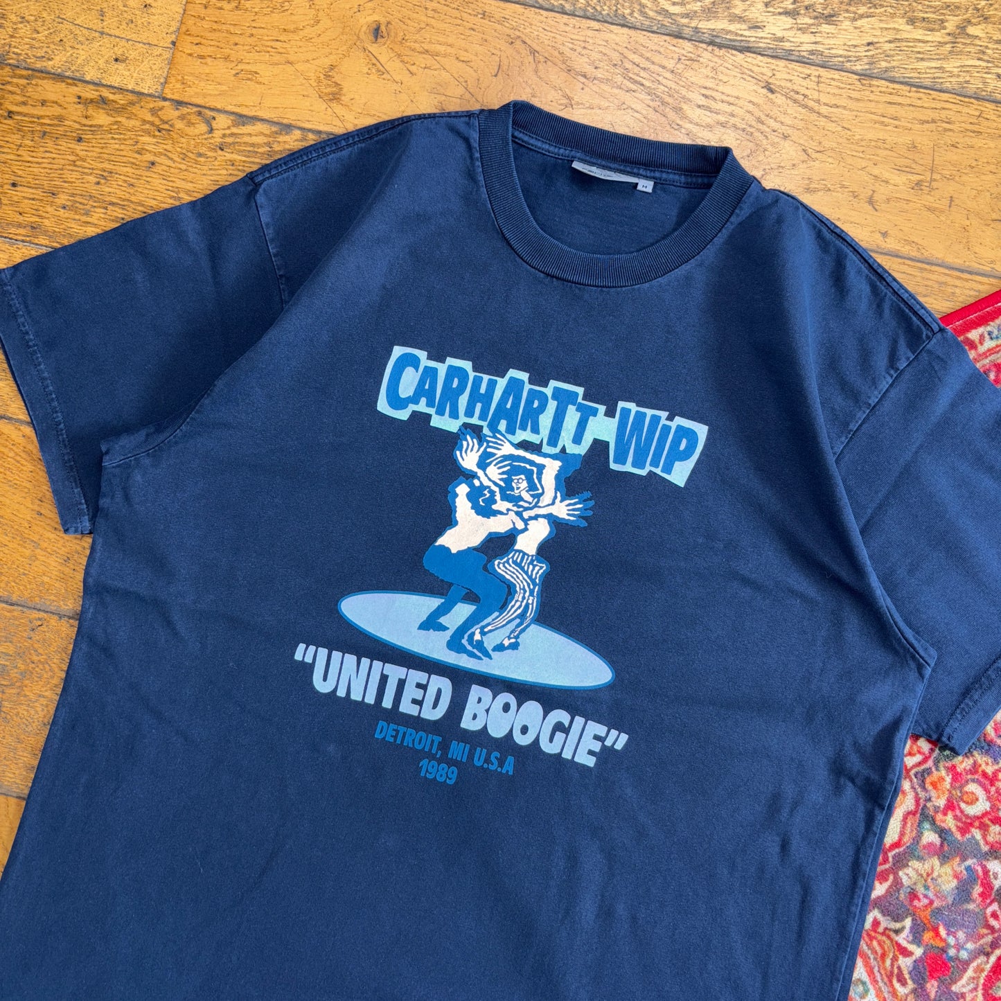Vintage Carhartt WIP Navy Graphic T-Shirt - M