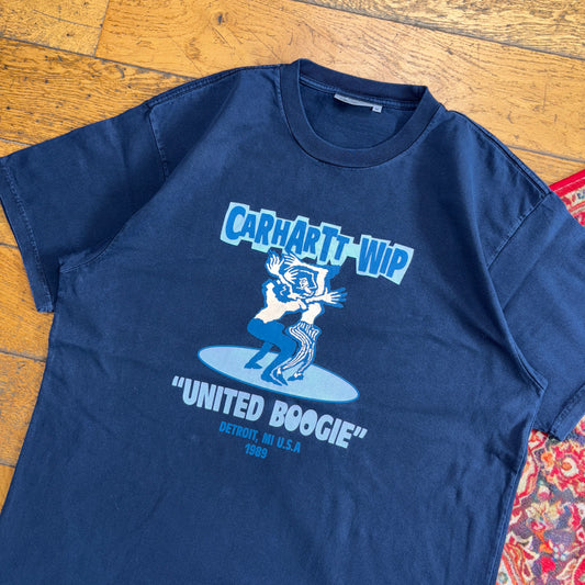 Vintage Carhartt WIP Navy Graphic T-Shirt - M