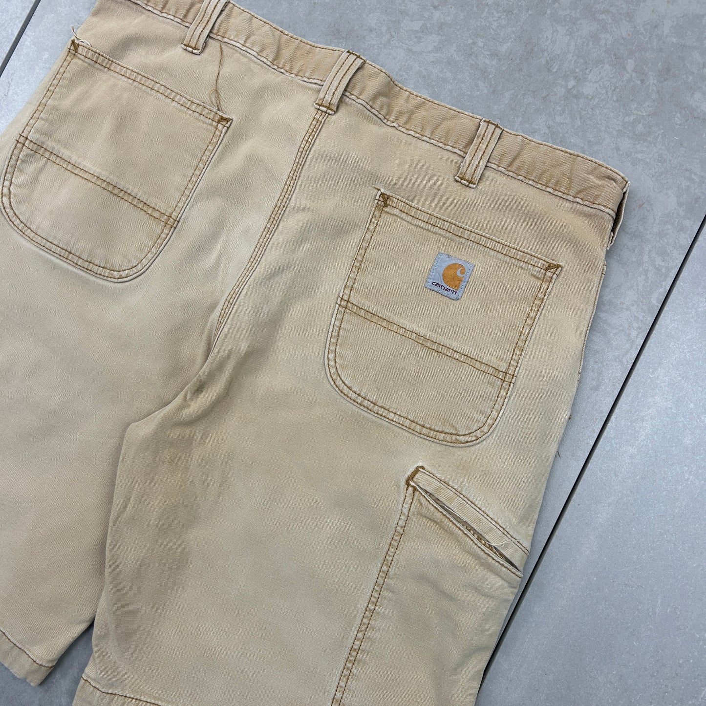 Vintage Carhartt Workwear Baggy Brown Carpenter Shorts - 38